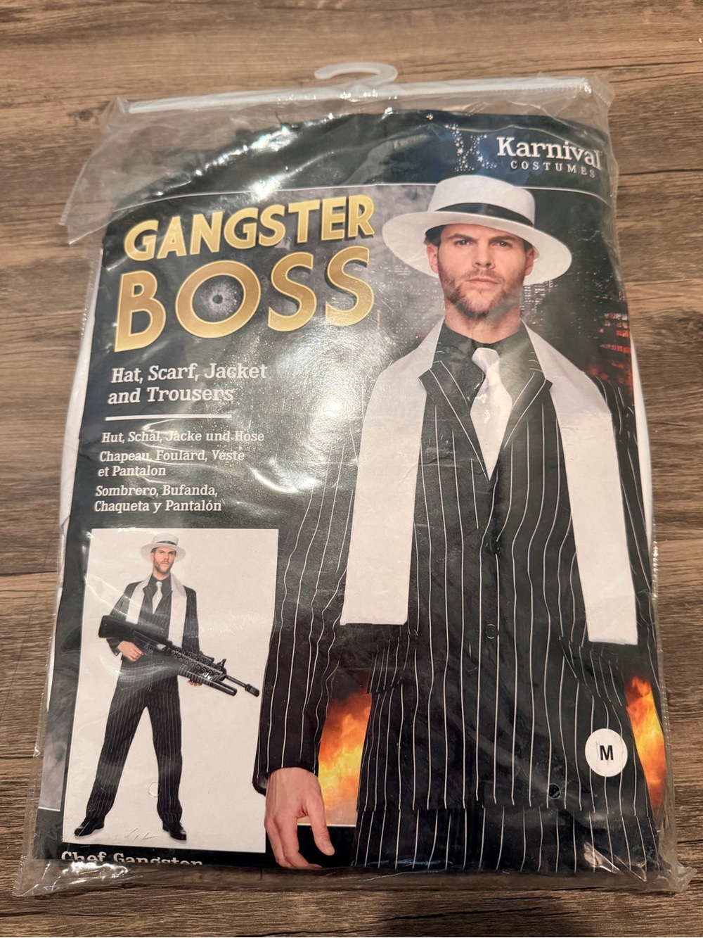 Gangster Boss Costume by Karnival Costumes - Black & White Pinstripe
